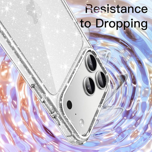 Прозрачен бляскав калъф за iPhone 17 Pro против вода