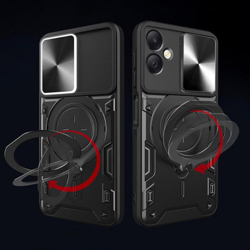 Удароустойчив калъф с пръстен за Samsung Galaxy A07 въртяща се стойка