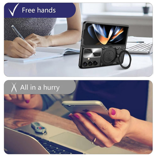 Удароустойчив калъф с пръстен за Samsung Galaxy Z Fold 7 стойка