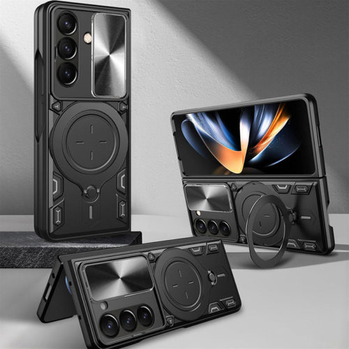 Удароустойчив калъф с пръстен за Samsung Galaxy Z Fold 7 функционален