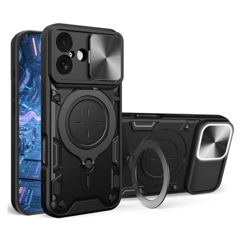 Удароустойчив калъф с пръстен за iPhone 17