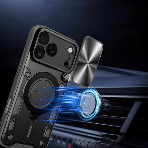 Удароустойчив калъф с пръстен за iPhone 17 Pro Max магнитно закрепване