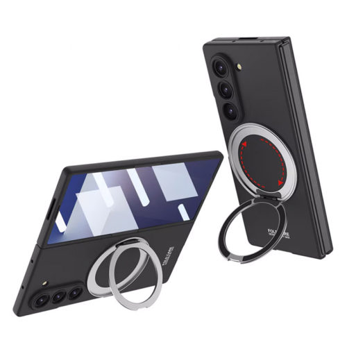 Калъф с магнитен пръстен за Samsung Galaxy Z Fold 7 черен