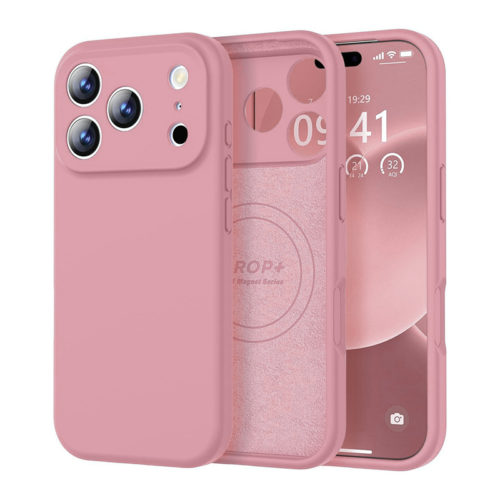 Качествен силиконов калъф за iPhone 17 Pro Max розов