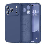 Качествен силиконов калъф за iPhone 17 Pro Max син