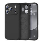 Качествен силиконов калъф за iPhone 17 Pro черен