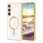 Луксозен калъф с Magsafe за Samsung Galaxy S25 Plus златен