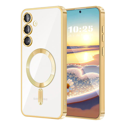 Луксозен калъф с Magsafe за Samsung Galaxy S25 Ultra златен