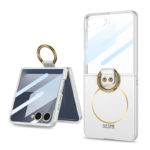 Оригинален калъф за Samsung Galaxy Z Flip 7 с Magsafe и пръстен сребърен