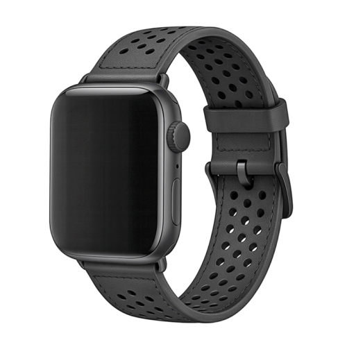 Кожена магнитна каишка за Apple Watch Ultra 44mm черна
