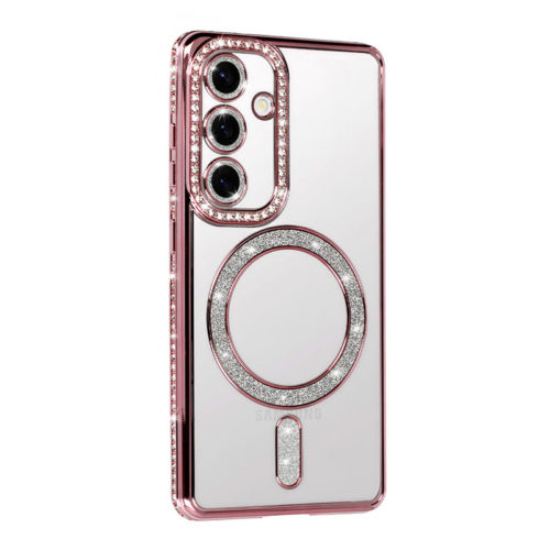 Луксозен калъф с кристали за Samsung Galaxy A56 розов