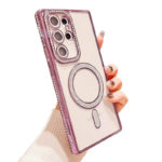 Луксозен калъф с кристали за Samsung Galaxy S25 Ultra розов