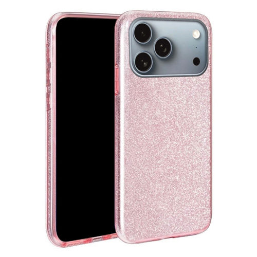 Оригинален калъф с кристали за iPhone 17 Pro Max розов