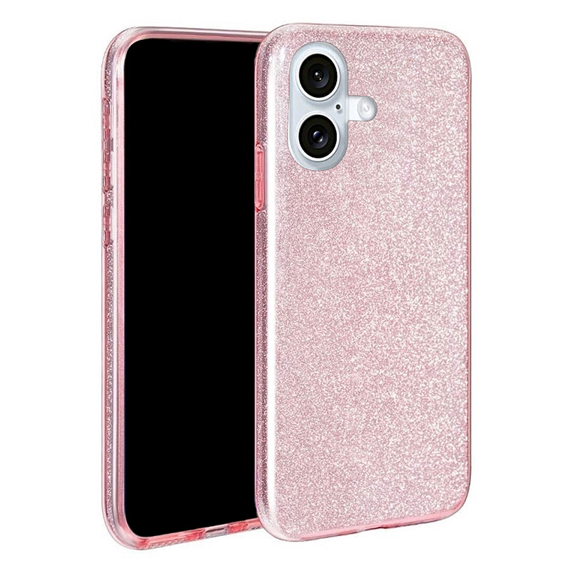 Оригинален калъф с кристали за iPhone 17 розов