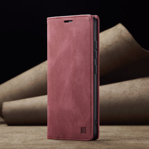 Оригинален кожен калъф за Xiaomi Redmi Note 15 Pro червен 28
