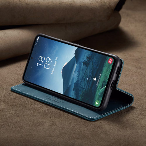 Оригинален кожен калъф за Xiaomi Redmi Note 15 син 23