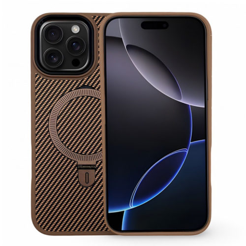 Премиум карбонов калъф за iPhone 13 златен