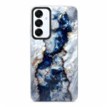 Калъф с шарка мрамор за Samsung Galaxy A54 бял и син
