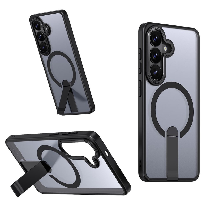 Луксозен калъф със стойка за Samsung Galaxy S26 Plus черен