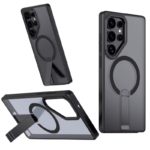 Луксозен калъф със стойка за Samsung Galaxy S26 Ultra черен