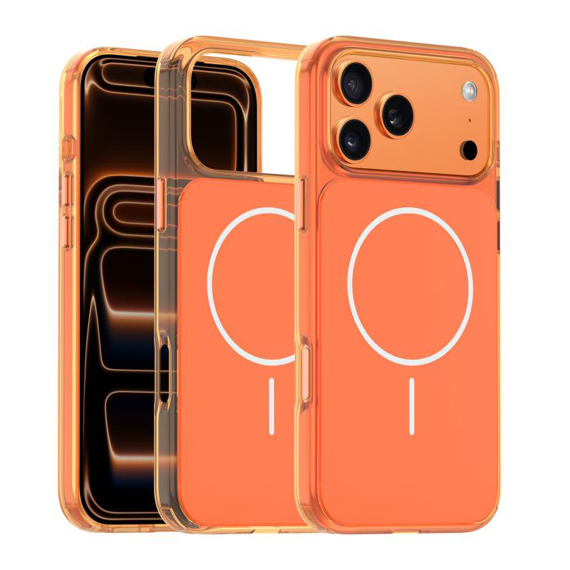 Марков калъф с Magsafe за iPhone 17 Pro оранжев