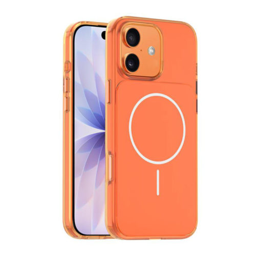 Марков калъф с Magsafe за iPhone 17 оранжев