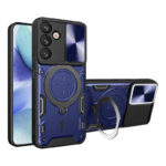 Удароустойчив калъф с пръстен за Samsung Galaxy S26 Plus син