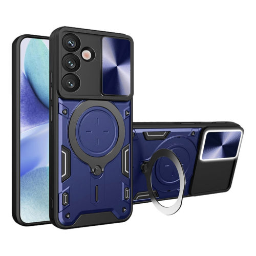 Удароустойчив калъф с пръстен за Samsung Galaxy S26 Plus син