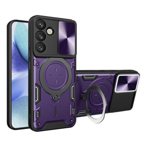 Удароустойчив калъф с пръстен за Samsung Galaxy S26 лилав
