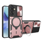 Удароустойчив калъф с пръстен за Samsung Galaxy S26 розов