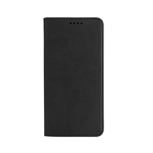 Кожен калъф с магнитен капак за Honor Magic 8 Lite черен отпред