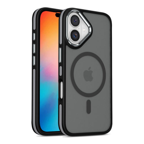 Луксозен магнитен калъф за iPhone 16 черен