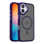 Луксозен магнитен калъф за iPhone 16 лилав