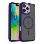 Луксозен магнитен калъф за iPhone 16 Pro лилав