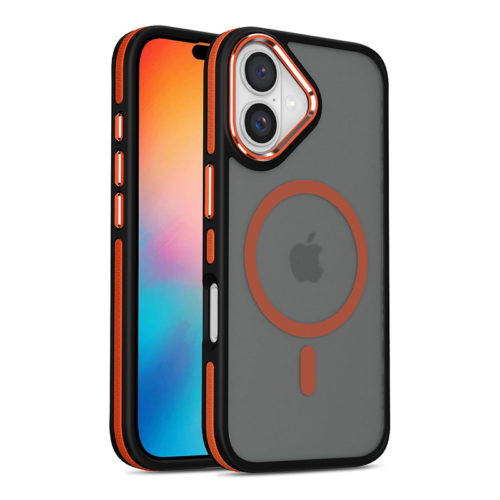 Луксозен магнитен калъф за iPhone 17 оранжев