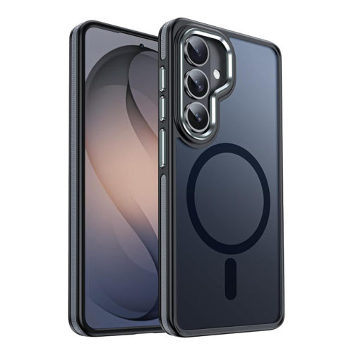 Луксозен магнитен калъф за Samsung Galaxy S26 черен