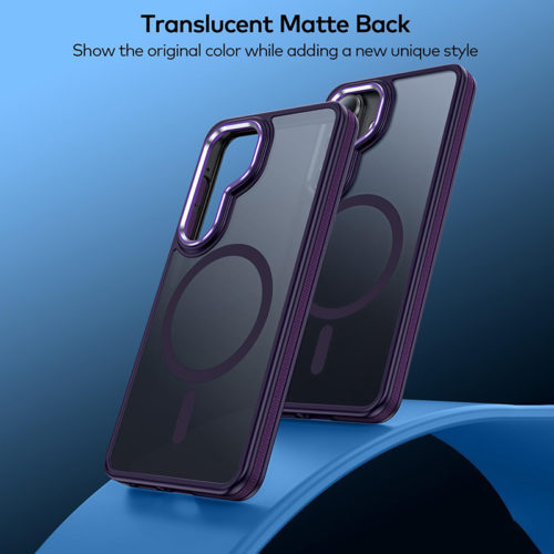 Луксозен магнитен калъф за Samsung Galaxy S26 лилав матов