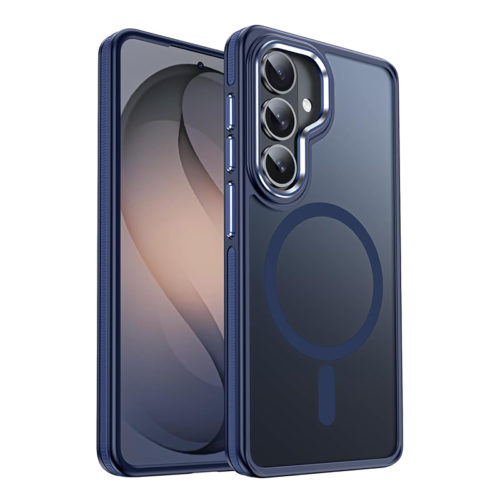 Луксозен магнитен калъф за Samsung Galaxy S26 син