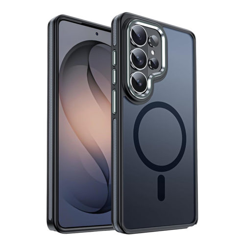 Луксозен магнитен калъф за Samsung Galaxy S26 Ultra черен