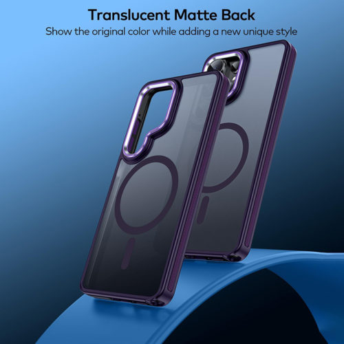 Луксозен магнитен калъф за Samsung Galaxy S26 Ultra лилав матов