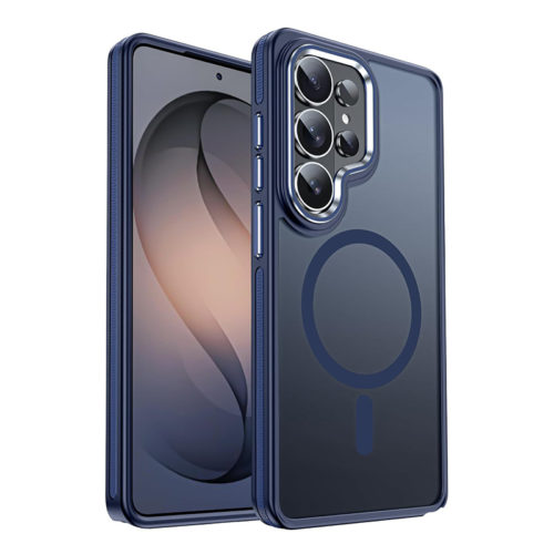 Луксозен магнитен калъф за Samsung Galaxy S26 Ultra син