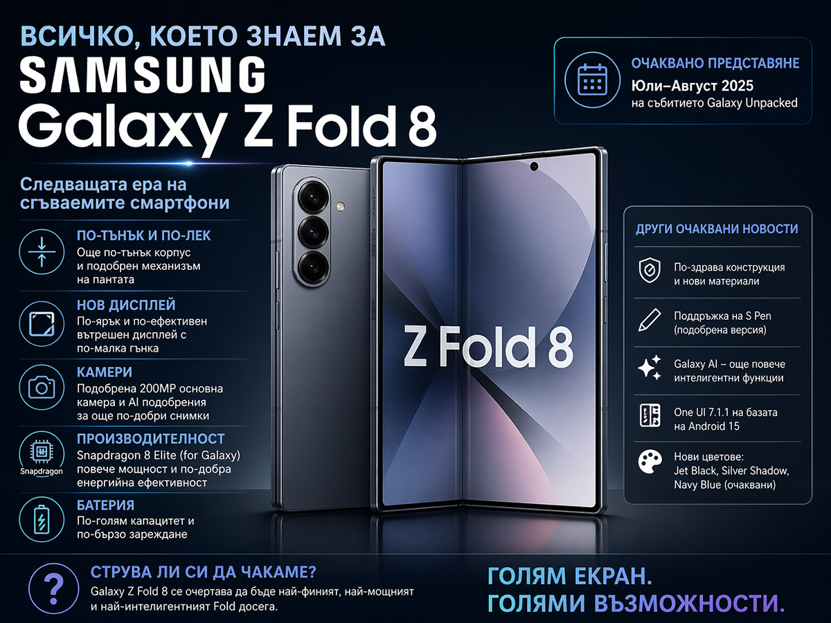 Всичко, което знаем за Samsung Galaxy Z Fold 8