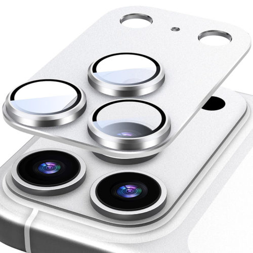 Цялостна защита на камерата за iPhone сребърен