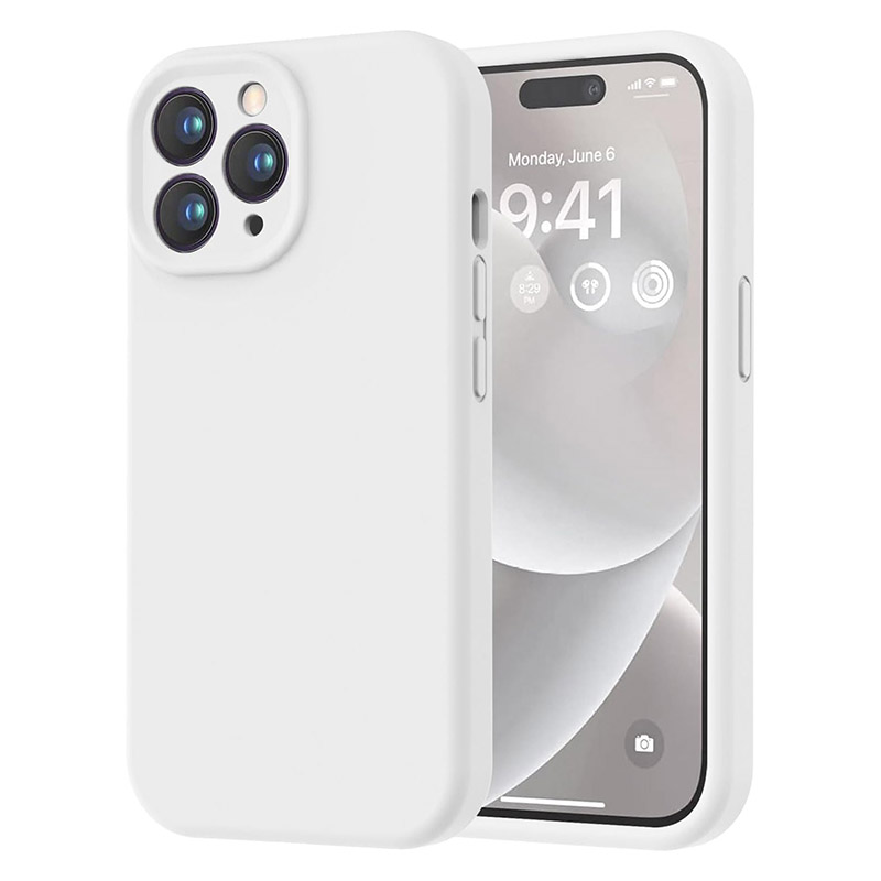 Качествен силиконов калъф за iPhone бял