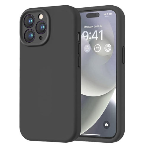 Качествен силиконов калъф за iPhone черен