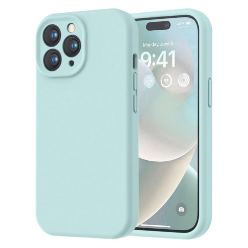 Качествен силиконов калъф за iPhone мента