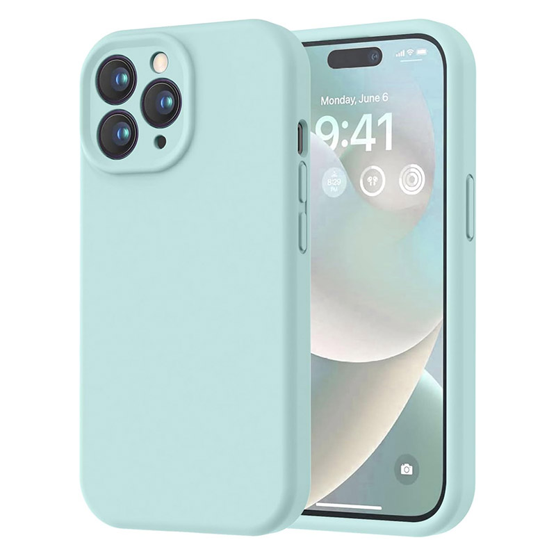 Качествен силиконов калъф за iPhone мента