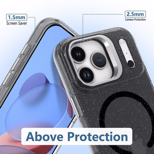 Луксозен калъф с Magsafe за iPhone 17 Pro черен защита