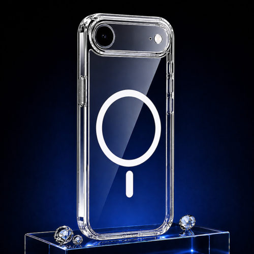 Прозрачен твърд калъф за iPhone 17 Air бял