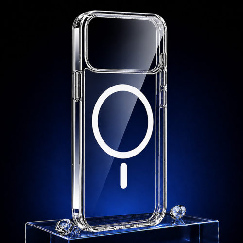 Прозрачен твърд калъф за iPhone 17 Pro Max бял